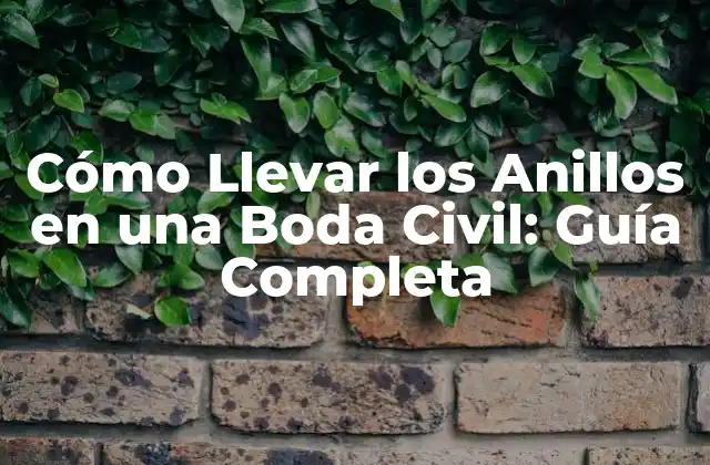 ¿Cuál es el Significado de los Anillos en una Boda Civil?