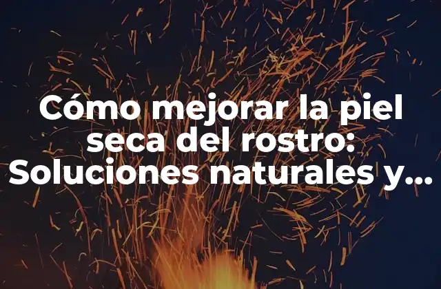 Cómo Mejorar la Piel Seca Del Rostro: Soluciones Naturales y Efectivas
