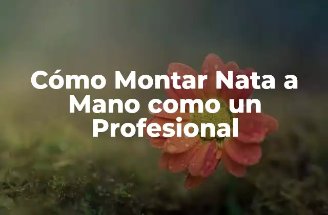 Cómo Montar Nata a Mano como un Profesional