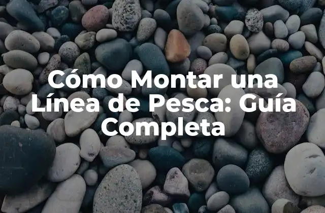 Cómo Montar una Línea de Pesca: Guía Completa