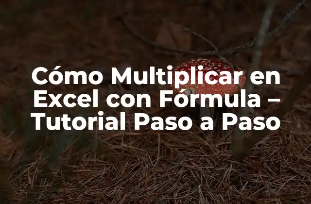 La Fórmula de Multiplicación en Excel