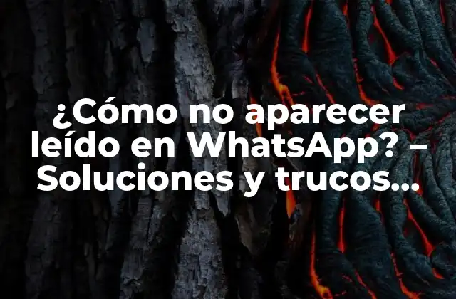 ¿cómo No Aparecer Leído en Whatsapp? – Soluciones y Trucos para Mantener Tu Privacidad