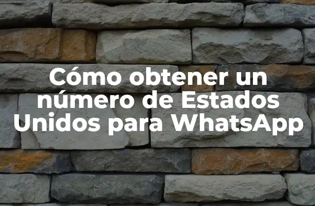 Cómo Obtener un Número de Estados Unidos para Whatsapp