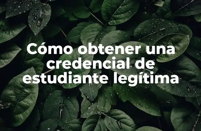 Cómo Obtener una Credencial de Estudiante Legítima 2 ¿Qué es una credencial de estudiante y para qué sirve?