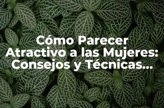Cómo Parecer Atractivo a las Mujeres: Consejos y Técnicas para Incrementar Tu Atractivo