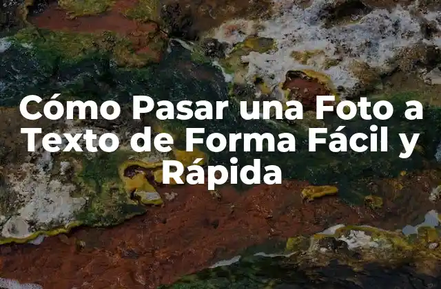 Cómo Pasar una Foto a Texto de Forma Fácil y Rápida