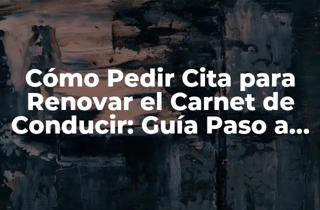 Cómo Pedir Cita para Renovar el Carnet de Conducir: Guía Paso a Paso