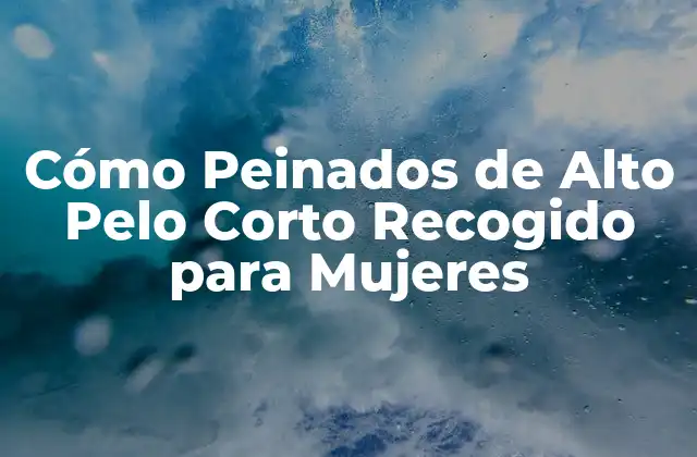 Cómo Peinados de Alto Pelo Corto Recogido para Mujeres