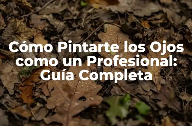 Cómo Pintarte los Ojos como un Profesional: Guía Completa