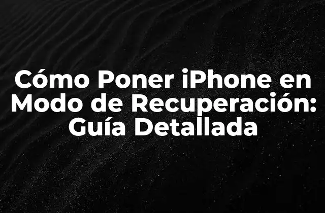 Cómo Poner Iphone en Modo de Recuperación: Guía Detallada 2 ¿Qué es el Modo de Recuperación en iPhone?