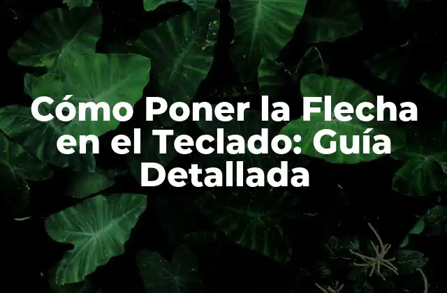 Cómo Poner la Flecha en el Teclado: Guía Detallada 2 ¿Qué es la Flecha en el Teclado?