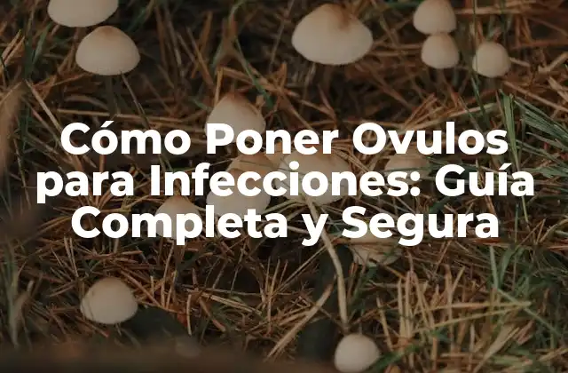 Cómo Poner Ovulos para Infecciones: Guía Completa y Segura