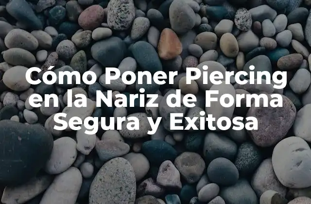 Cómo Poner Piercing en la Nariz de Forma Segura y Exitosa 2 Preparación y Selección del Tipo de Piercing