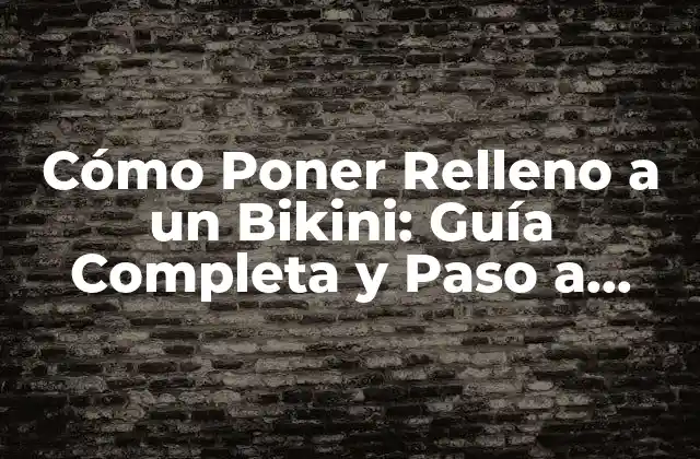 Tipos de Rellenos para Bikini