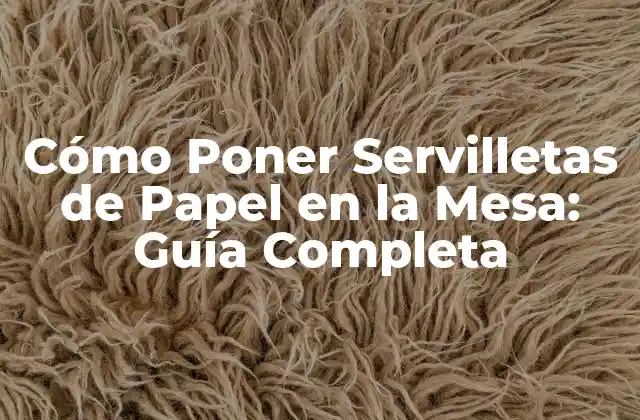 Cómo Poner Servilletas de Papel en la Mesa: Guía Completa 2 ¿Por qué Poner Servilletas de Papel en la Mesa es Importante?