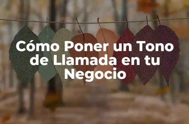 Cómo Poner un Tono de Llamada en Tu Negocio