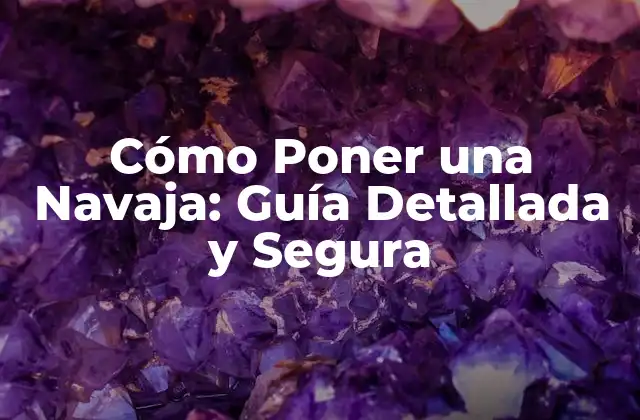 Cómo Poner una Navaja: Guía Detallada y Segura