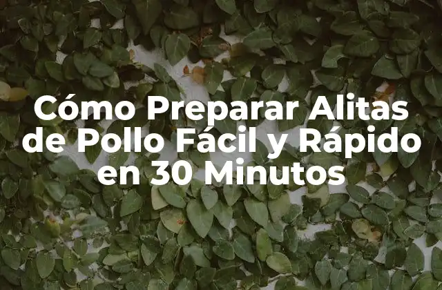 Ingredientes Necesarios para Preparar Alitas de Pollo Fácil y Rápido