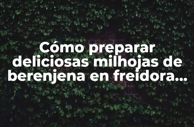 Cómo Preparar Deliciosas Milhojas de Berenjena en Freidora de Aire 2 Beneficios de cocinar en freidora de aire