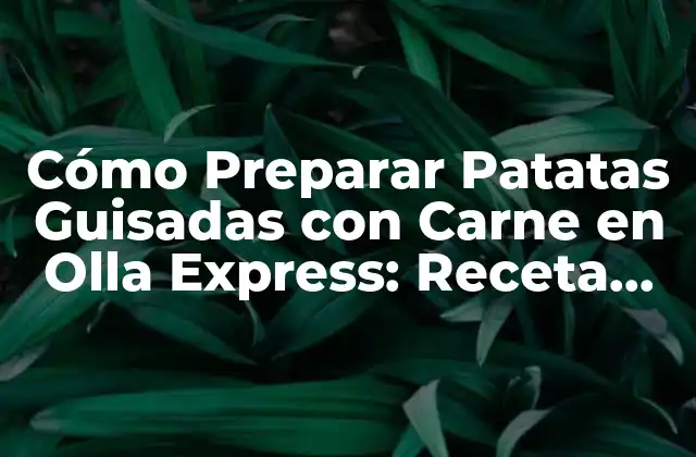 Cómo Preparar Patatas Guisadas con Carne en Olla Express: Receta Fácil y Rápida