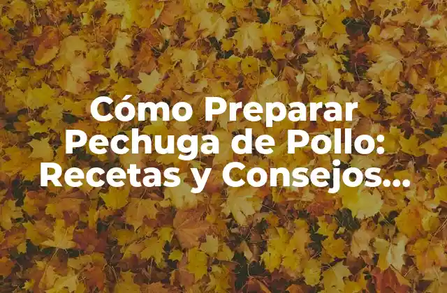 Cómo Preparar Pechuga de Pollo: Recetas y Consejos Prácticos 2 Beneficios Nutricionales de la Pechuga de Pollo