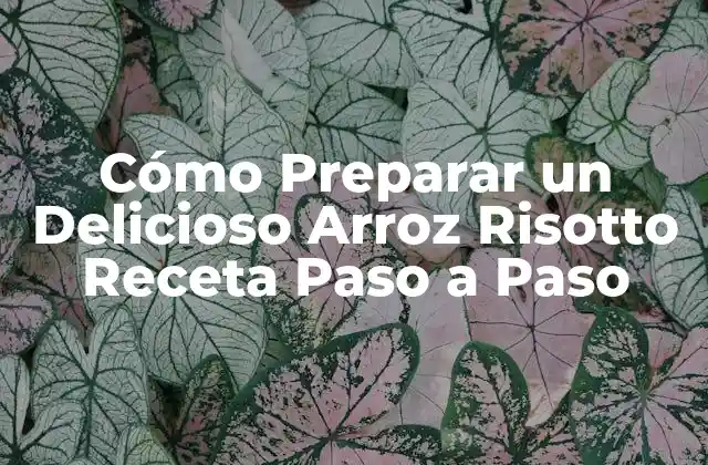 Cómo Preparar un Delicioso Arroz Risotto Receta Paso a Paso