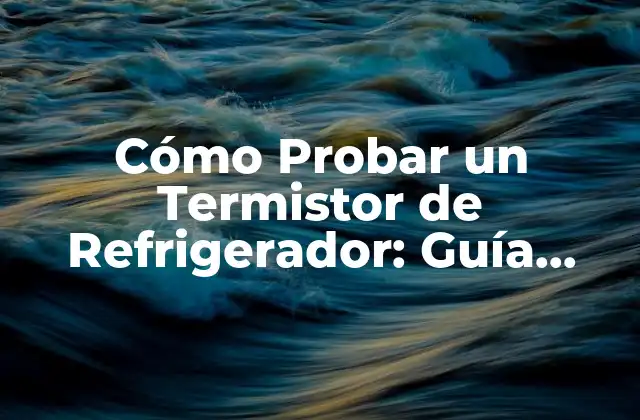 Cómo Probar un Termistor de Refrigerador: Guía Detallada