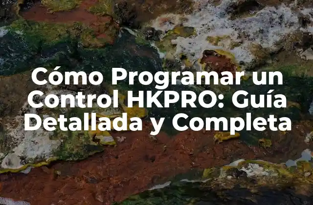 Cómo Programar un Control Hkpro: Guía Detallada y Completa 2 ¿Cuáles son los Beneficios de Programar un Control HKPRO?