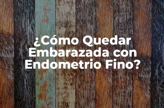 ¿cómo Quedar Embarazada con Endometrio Fino?