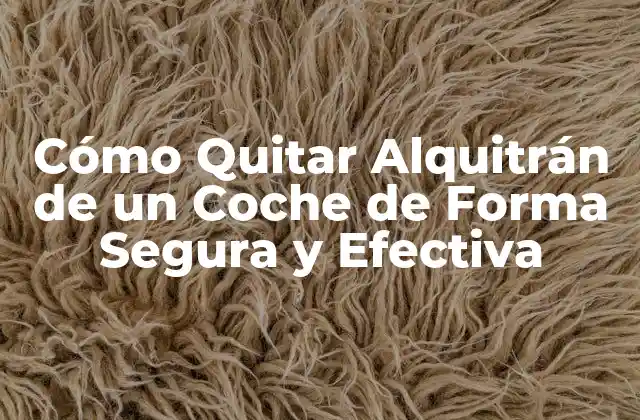 ¿Qué es el Alquitrán y Cómo se Forma en un Coche?