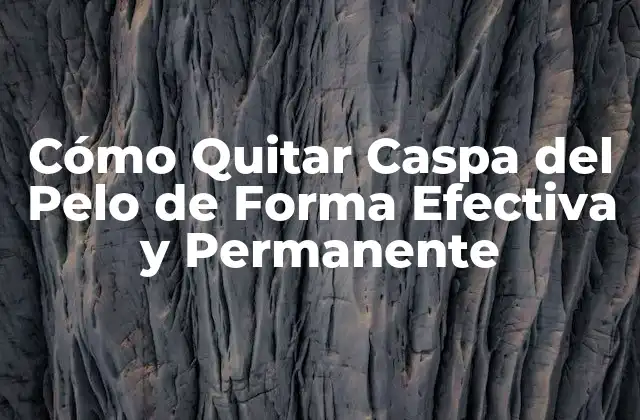 Cómo Quitar Caspa Del Pelo de Forma Efectiva y Permanente