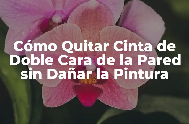 Cómo Quitar Cinta de Doble Cara de la Pared sin Dañar la Pintura