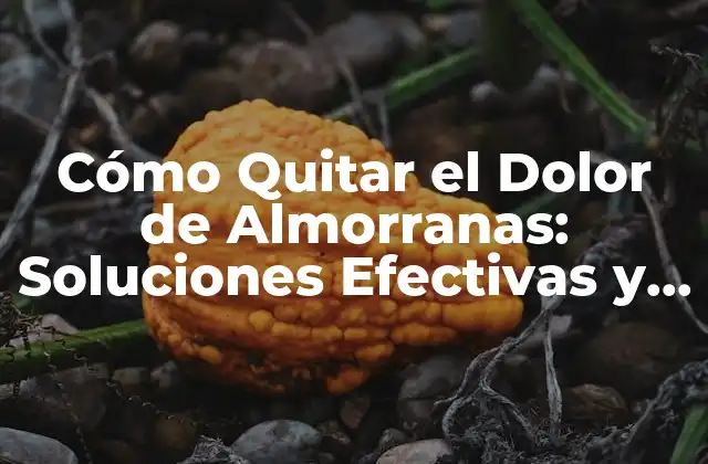 Cómo Quitar el Dolor de Almorranas: Soluciones Efectivas y Naturales