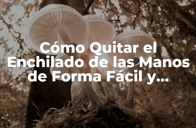 Cómo Quitar el Enchilado de las Manos de Forma Fácil y Efectiva