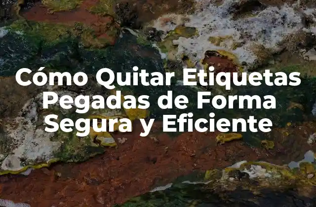 Cómo Quitar Etiquetas Pegadas de Forma Segura y Eficiente