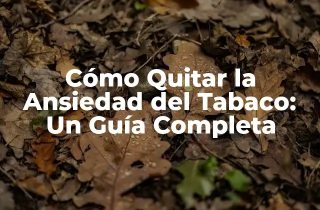 Cómo Quitar la Ansiedad Del Tabaco: un Guía Completa 2 Causas de la Ansiedad del Tabaco