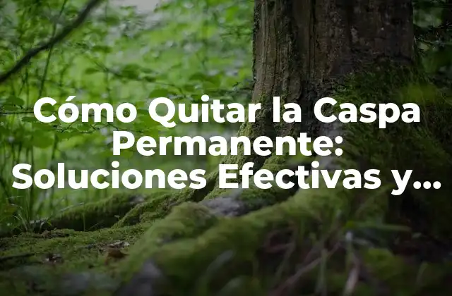Cómo Quitar la Caspa Permanente: Soluciones Efectivas y Recomendaciones