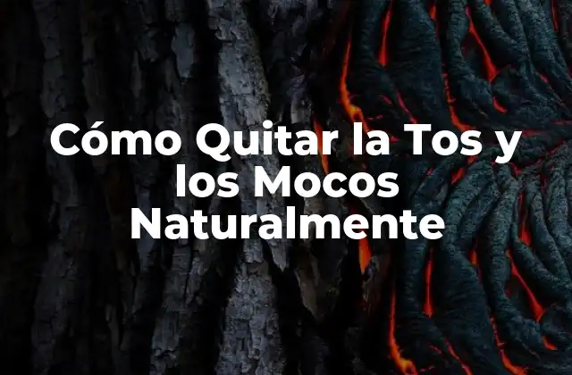 Cómo Quitar la Tos y los Mocos Naturalmente 2 Causas de la Tos y los Mocos