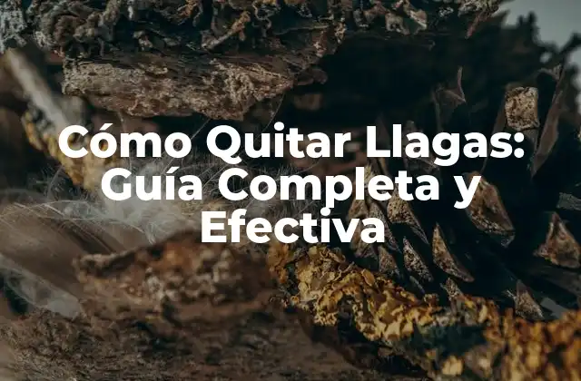 Cómo Quitar Llagas: Guía Completa y Efectiva
