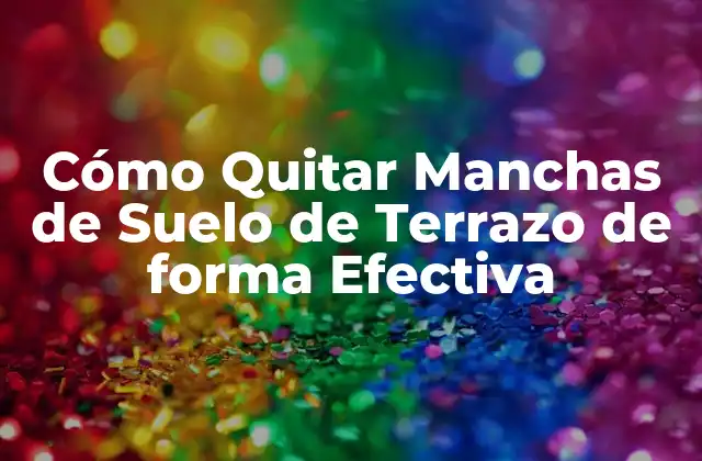 Cómo Quitar Manchas de Suelo de Terrazo de Forma Efectiva