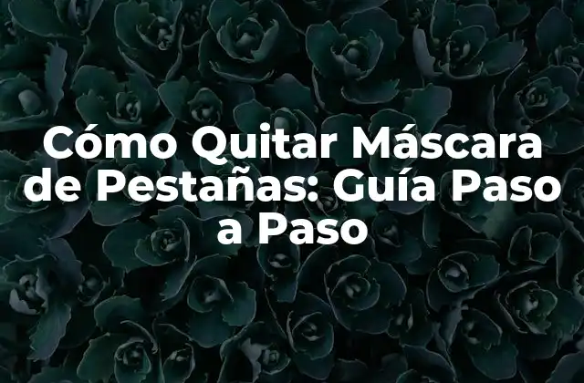 Cómo Quitar Máscara de Pestañas: Guía Paso a Paso 2 ¿Por qué es Importante Quitar la Máscara de Pestañas Correctamente?