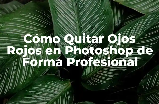 Cómo Quitar Ojos Rojos en Photoshop de Forma Profesional