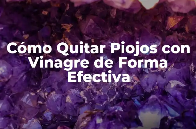 Cómo Quitar Piojos con Vinagre de Forma Efectiva