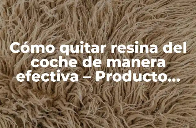 Cómo Quitar Resina Del Coche de Manera Efectiva – Producto para Quitar Resina Del Coche