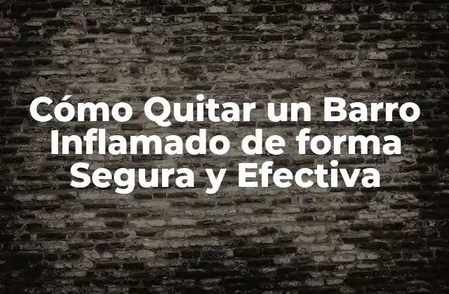 Cómo Quitar un Barro Inflamado de Forma Segura y Efectiva