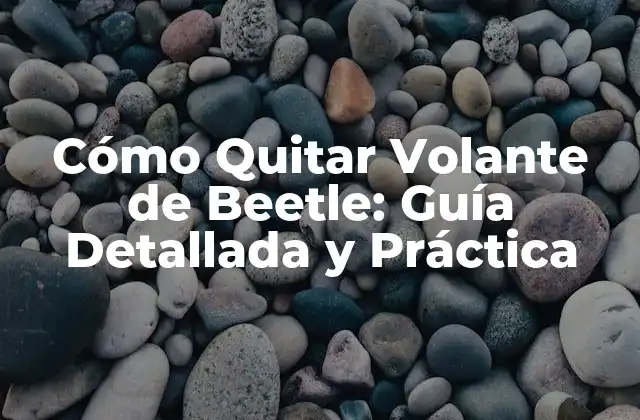 Cómo Quitar Volante de Beetle: Guía Detallada y Práctica