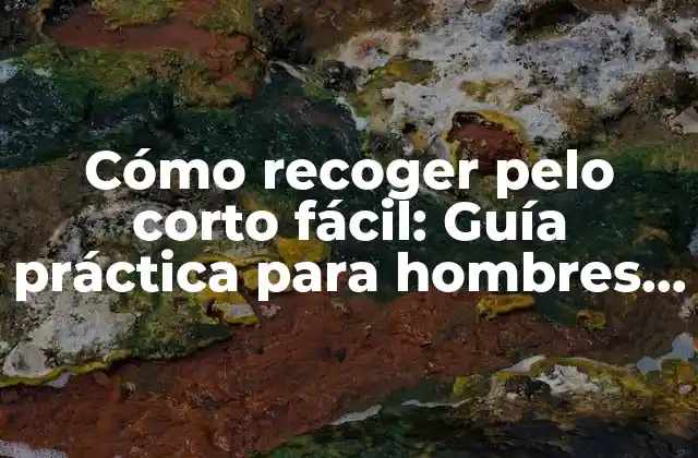 Cómo Recoger Pelo Corto Fácil: Guía Práctica para Hombres y Mujeres