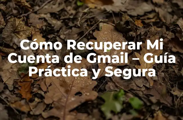 Cómo Recuperar Mi Cuenta de Gmail – Guía Práctica y Segura