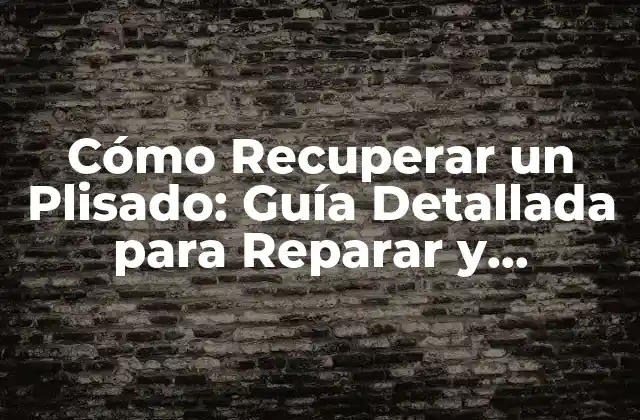 Cómo Recuperar un Plisado: Guía Detallada para Reparar y Prevenir Daños en Tu Ropa