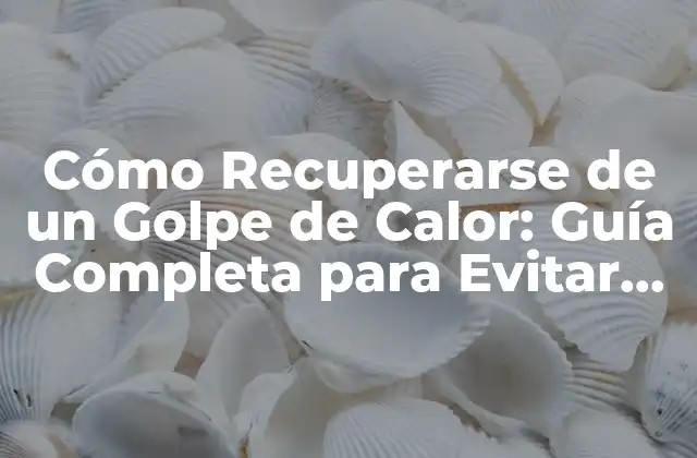 Cómo Recuperarse de un Golpe de Calor: Guía Completa para Evitar Complicaciones
